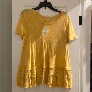 Altar'd State NWT Large Mustard tiered top